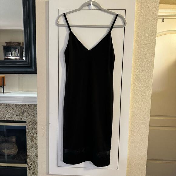 Alice + Olivia Air By Stacey Bendet Cate Stretch Jersey Tank Dress Black Size 8 - Picture 2 of 10